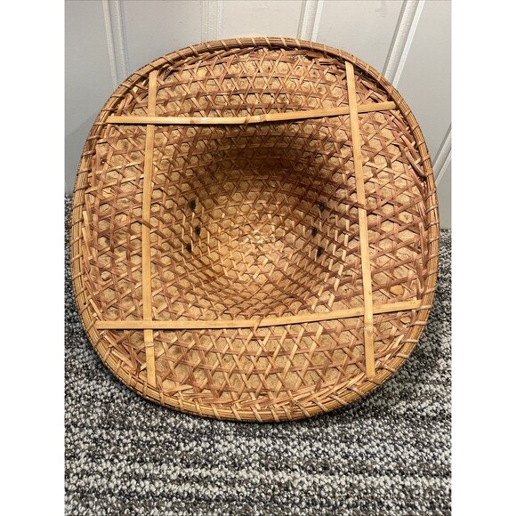Vintage Old Chinese / Vietnam Woven Colonial Empire Hat Great Condition Decor main image 7